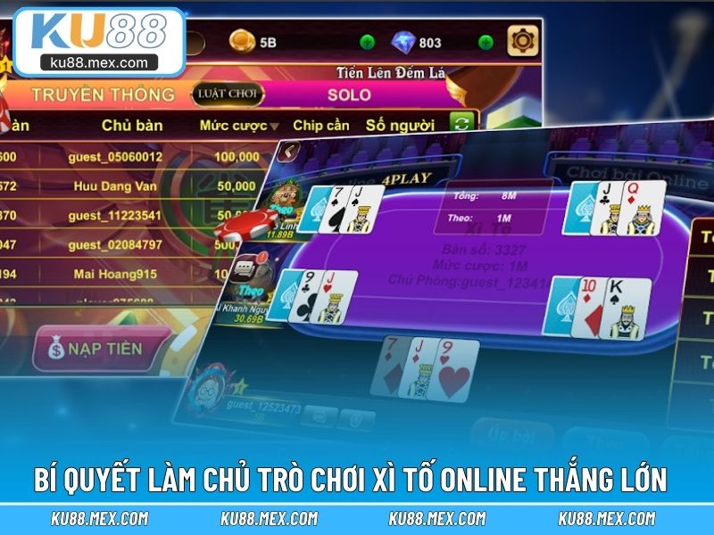 Bí quyết làm chủ trò chơi xì tố online thắng lớn